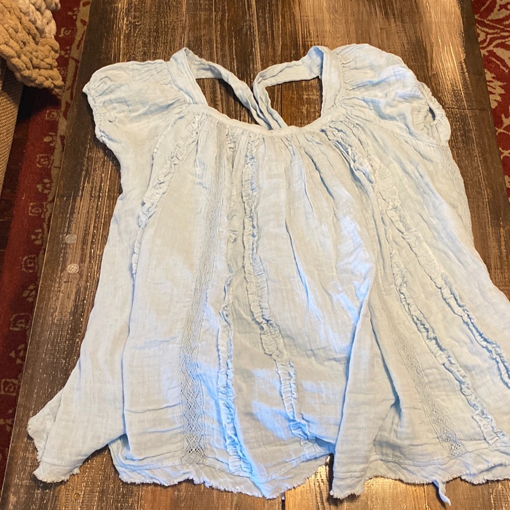 Free people lt blue mini dress